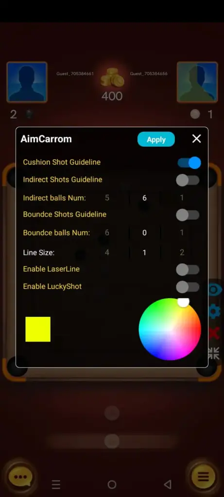 Cushion Shot Guideline